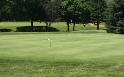 Photo of practice green and bunker