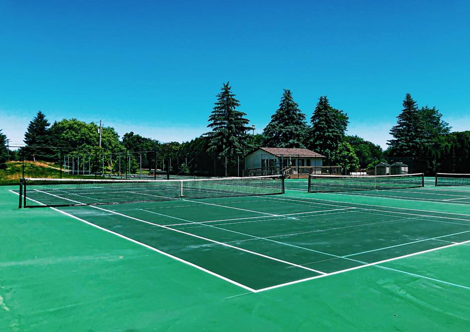 Photo of newly updated tennis courts